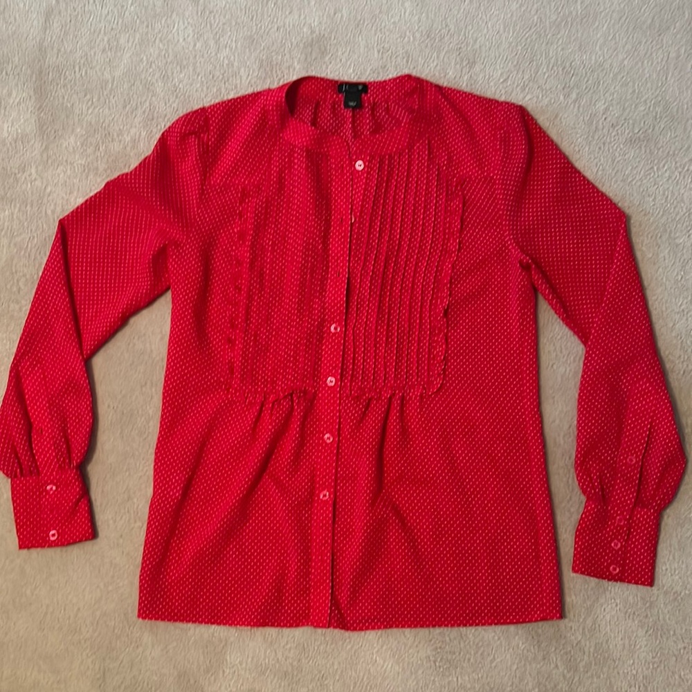 Red polka dot top